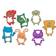 ugly dolls cookie cutter characters various cookiecutter cookies uglydolls drool ox wedgehead jannie bat movie moxy uglydog wade 3d print model - Mito3D