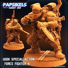 ugok special action force fighter game orc forces gunners troopers 3d print model - Mito3D
