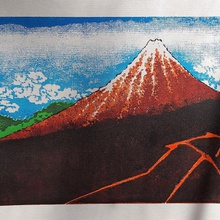 l'ukiyo-e de la gravure sur bois - douche-dessous du sommet sanka hakuu art hokusai 3d print model - Mito3D