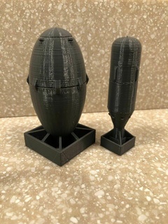 Ucrania rc bmb detonador + grasa hombre zumbido cuentagotas prima bomba gordo nuclear Ukraina soltar 3d print model - Mito3D