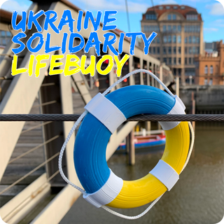 Ukraine Solidarität Rettungsring städtisch Straße Kunst 3d print model - Mito3D