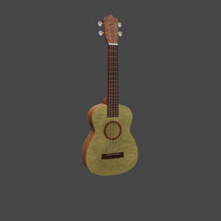 ukulele música 3d print model - Mito3D