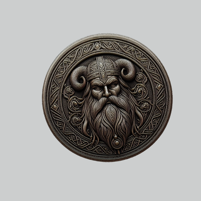 ullr mitología dios medallón arte nórdico thor odin colgante pendiente 3d print model - Mito3D
