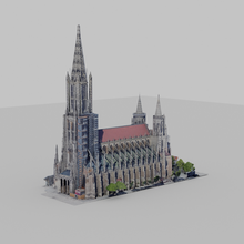 ulmer nster architettura ulmerm Chiesa Gotico Cattedrale 3d print model - Mito3D