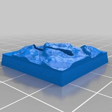 ult parametric base - 25mm horz slot hq stone floor 2 customized toy_game_accessories 3d print model - Mito3D