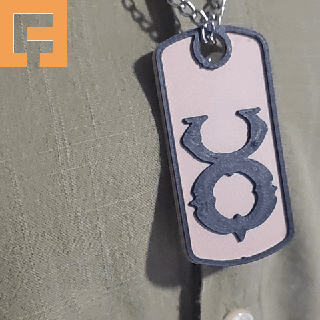 ultima online necklace army tag style 3d print model - Mito3D