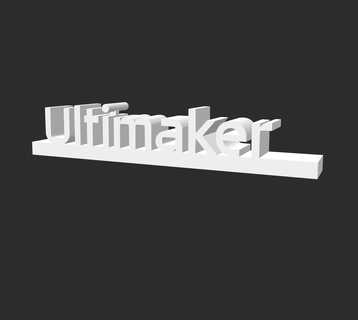ultimaker logotipo 3d impressora ficar pé placa 3d print model - Mito3D
