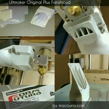 ultimaker original mais fanshroud ferramenta 3d print model - Mito3D