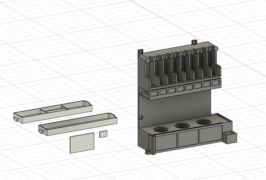 ultimaker s5 s3 almacenamiento estación sortimo extrusora soporte 3D print model - Mito3D