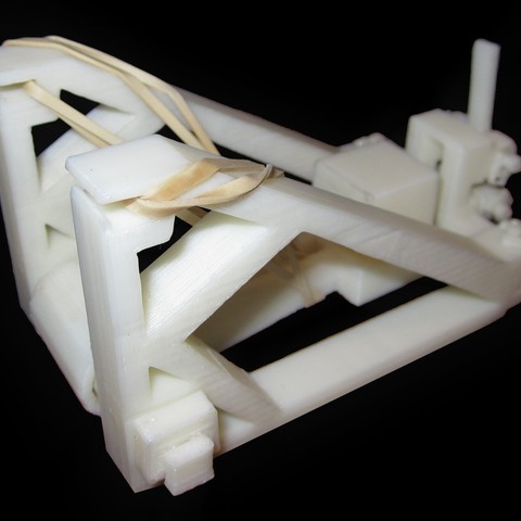 última catapulta casi seej juego abs calibración del cubo de la moneda los hogares modelo oficina sketchup supportless juguete útil guerra playsets 3D print model - Mito3D