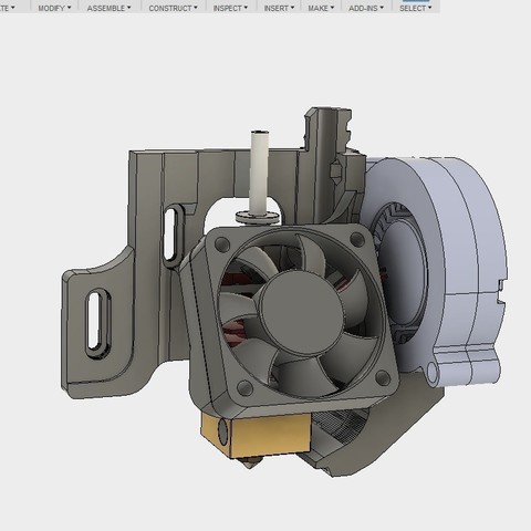 ultime creality cr10 ender 2-3 unique ventilateur de gauche à droite stock hotend ezabl outil cr-10 cr10s s4 2 3 d pièces l'imprimante 3D print model - Mito3D