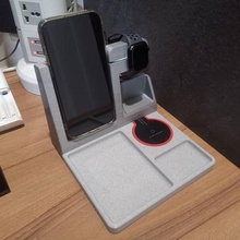 ultimate dock station iphone magsafe + apple watch wireless charger 3d print model - Mito3D