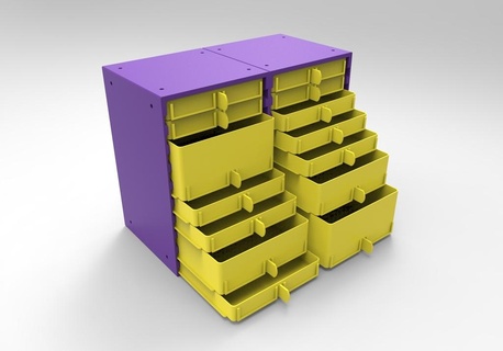 ultimate drawer tool holders boxes 3d print model - Mito3D