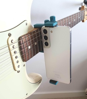 guitarra cámara teléfono soporte cosecha inquieto grabar vídeo montar robusto abrazadera apretón estable 3d print model - Mito3D