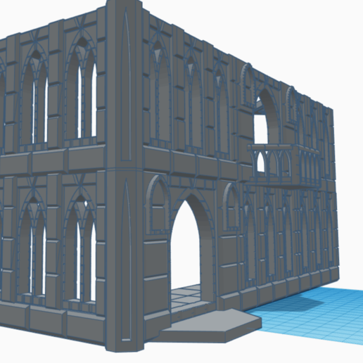 ultimate modular gothic building kit - small printers game warhammer 40k wh40k 40000 necromunda killteam kill team scenery terrain bridge walkway gantry wargaming war gaming games wargames 3D print model - Mito3D