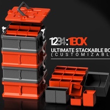 ultimate stackable box customizable tool holder management prusa 3dp pla ps4 3d print model - Mito3D