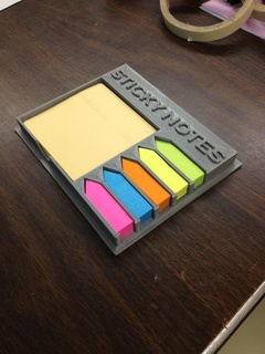 ultimate sticky note holder desk office post 3d print model - Mito3D
