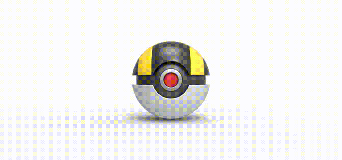 Ultra Ball Pokeball Pokémon Konzept Container Anime Spielzeug drucken druckbar Ultraball 3d print model - Mito3D