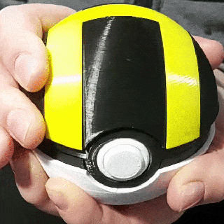 ultra ball whit magnetic lock Game pokemon nintendo pokeball toy case 3d print model - Mito3D
