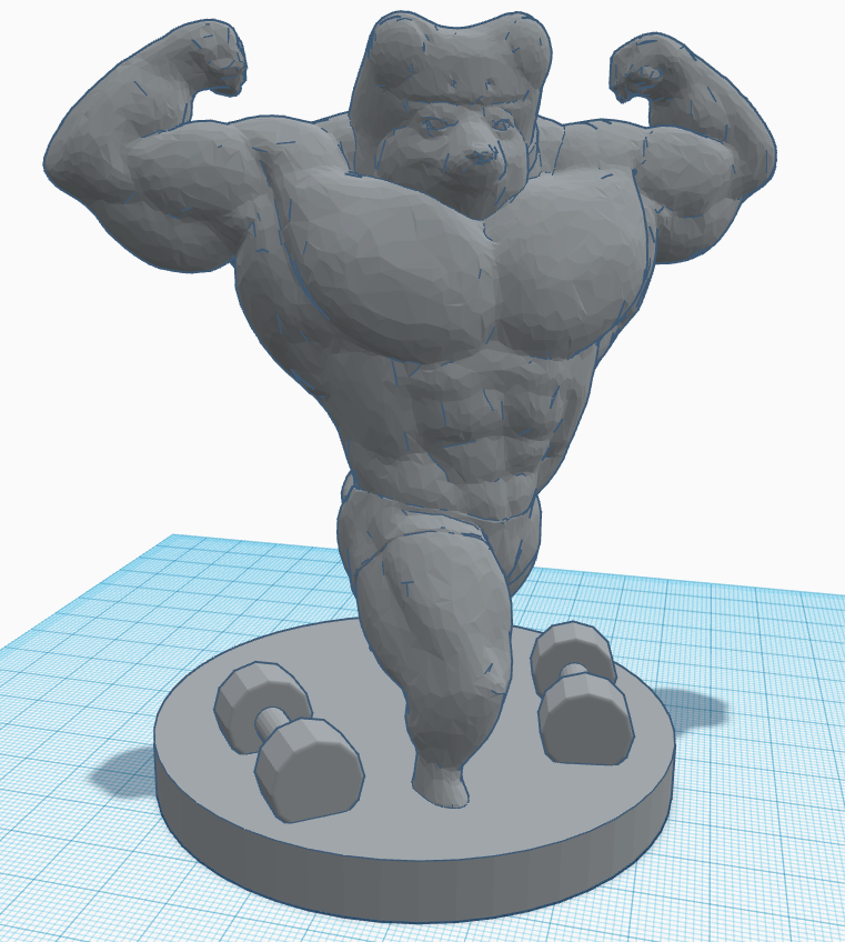ultra cheems swole fuerte rana 3D print model - Mito3D