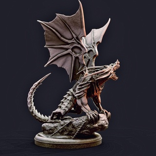 ultra dragon fierce creature lizard mythical winged fantasy 3d print model - Mito3D