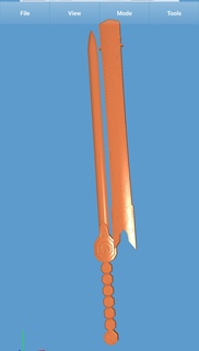 ultra hyper mega pro vip beautiful luxury desgin sword sword toy simple chinese  3d print model - Mito3D