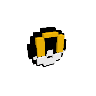 ultraball pixelart 3d pokeball portachiavi logo 2d pixel Mario Pokemon Pikachu luigi bowser zelda gioco Minecraft anime giocattolo popolare gratuito lowpoly 3d print model - Mito3D