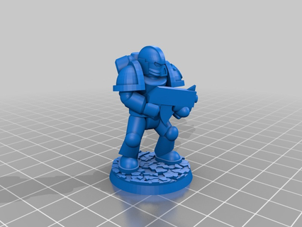blu oltremare tattico spazio marino warhammer 40000 w40k 3d stampa 3d print model - Mito3D