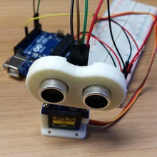 Ultrasonik radar dirsek gadget Robotik hc-sr04 arduino 3d print model - Mito3D
