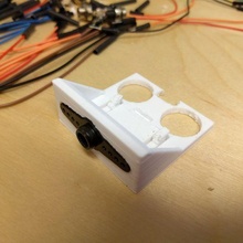 ultrasonic sensor hc- sr04 bracket servo mounted 3d print model - Mito3D