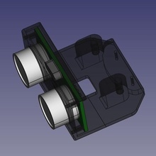 ultrasonico sensor supporto robot gadget robotica sensori design 3d print model - Mito3D