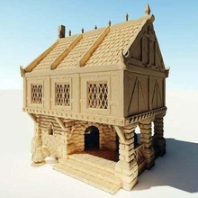 ulvheim small merchant house 28mm code2 code2works dnd dungeons and dragons fantasy mordheim pathfinder roleplaying terrain wargame warhammer toy 3d print model - Mito3D