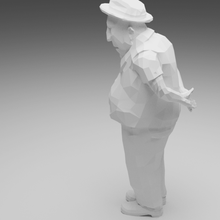 umarell boss watching master standing man old 3d print model - Mito3D
