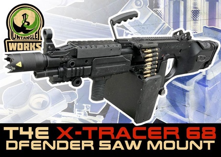 umarex t4e xt68 x-tracer 68 empire dfender m249 saw minimi tracer mount paintball xtracer68 3d print model - Mito3D