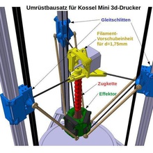 umbausatz kossel mini 3d yazıcı daha iyi ana parçaları aracı baskı 3d print model - Mito3D