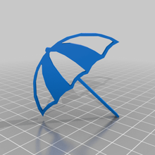 Regenschirm Kunst 2d-Kunst 3d print model - Mito3D