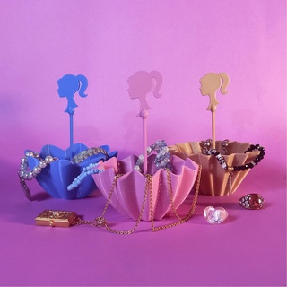 umbrella design flower pot barbie jewelry box cactus plants planter jewerly home decoration 3d print model - Mito3D