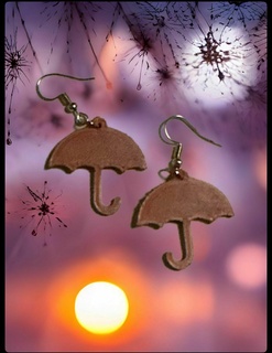 ombrello orecchini gioielleria in sospeso orecchino regalo collezione simpatico 3d print model - Mito3D