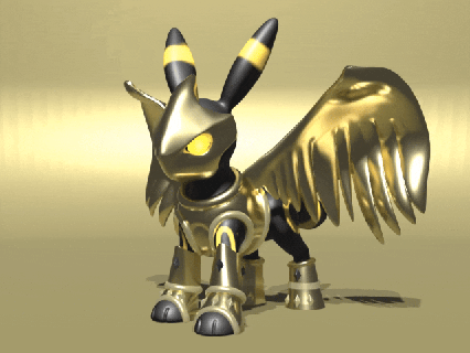 umbreon Pegasusmon Ventilator Kunst Umbreon Pokémon Digimon eevee 3d print model - Mito3D