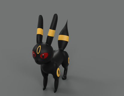 umbreon Pokemon giocattolo 3d print model - Mito3D
