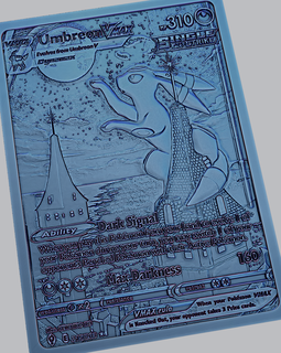 Ombreon carte Pokémon art glaceon Évoli espéon jolteon flareon Sylveon vaporeon feuille cendre nintendo anime figurine manga jouet 3d print model - Mito3D
