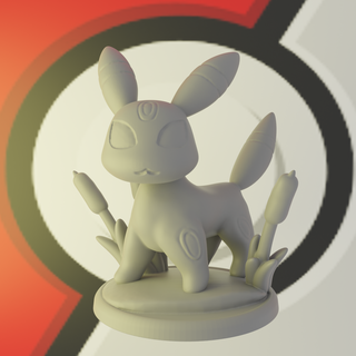 Umbreon chibi perda Pokémon figura pokedex 3d print model - Mito3D