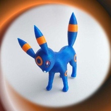 umbreon multimaterial character creature multicolor pokemon toy creatures 3d print model - Mito3D