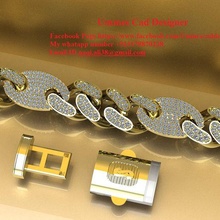 ummes cad designer jewelry cuban link chain 3d print model - Mito3D