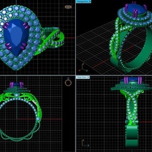 ummes cad designer jewelry women ring 3d print model - Mito3D