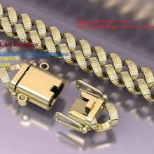 ummes cad designer jewelry link chain 3d print model - Mito3D