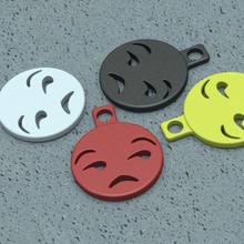 unamused emoji keychain charm various 3d print model - Mito3D