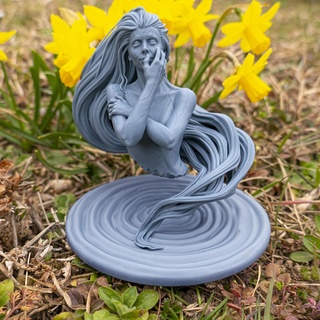 kırılmamış ruh minyatürler heykel duygular Kadın mücadele etmek yara Kintsugi karakter büst 3d print model - Mito3D