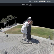 la resa incondizionata di baciare statua architettura seconda guerra mondiale 3d print model - Mito3D