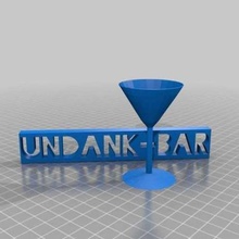 undank-bar a arte sinais de logotipos 3d print model - Mito3D